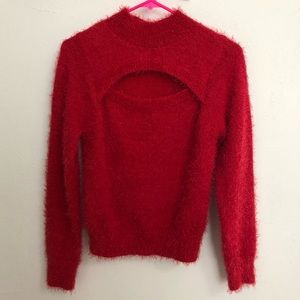 🌈3/$15🌈 Red Eyelash Sweater EUC
